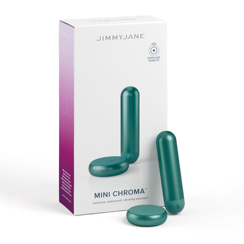 JimmyJane Mini Chroma - Teal Teal 7.8 cm USB Rechargeable Bullet with Wireless Remote