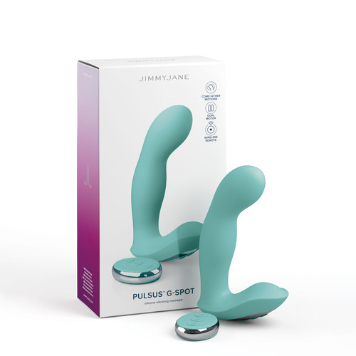 JimmyJane Pulsus G-Spot Teal 15 cm USB Rechargeable Vibrator with Wireless Remote