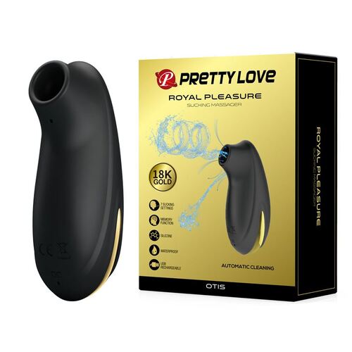 Otis Royal Pleasure Sucking Massager  - 18K Gold Plated -  Rechargeable Vibrator