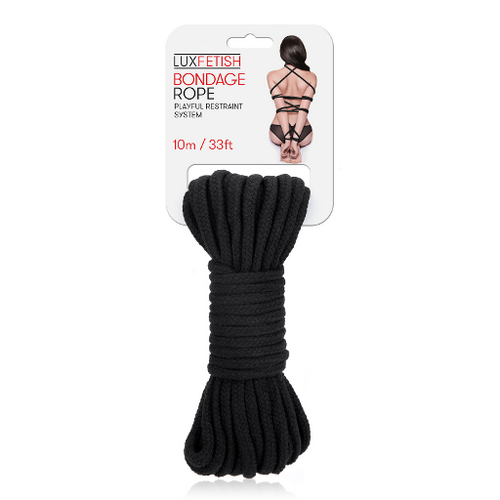 Lux Fetish BONDAGE ROPE 10M - BLACK