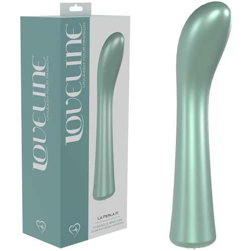 LOVELINE La Perla III - Green Pearlescent Green 19.2 cm USB Rechargeable Vibrator