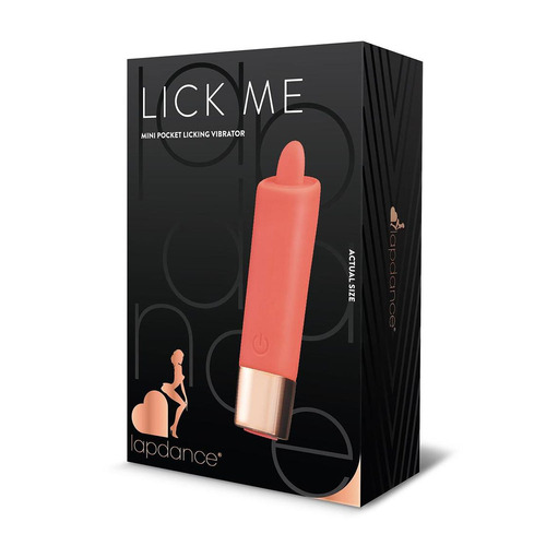 LAPDANCE Lick Me Mini Pocket Licking Vibrator Pink 9.7 cm USB Rechargeable Flicking Stimulator