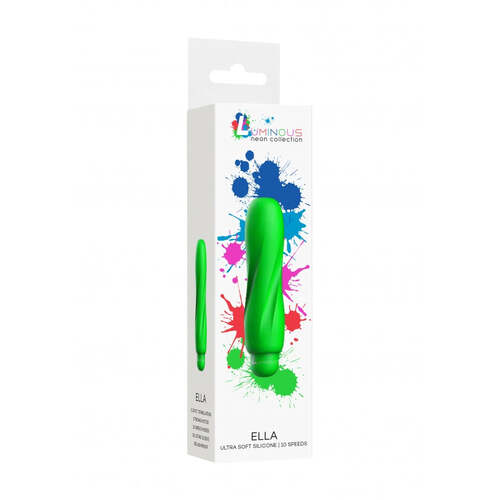 Ella - ABS Bullet With Silicone Sleeve - 10-Speeds - Green