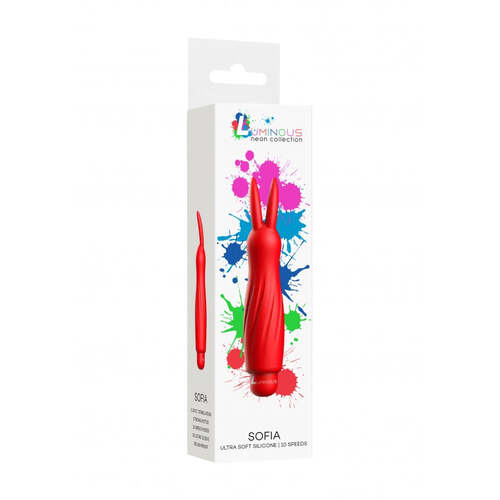 Sofia - ABS Bullet With Silicone Sleeve - 10-Speeds - Red