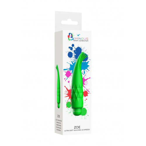 Zoe - ABS Bullet With Silicone Sleeve - 10-Speeds - Green