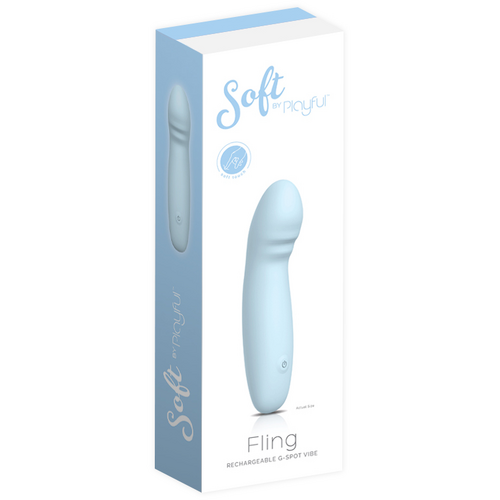 Soft by Playful Fling Rechargeable G-Spot Vibrator Blue