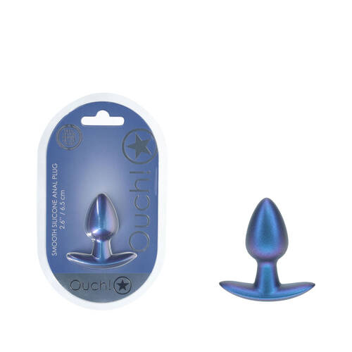 OUCH! Anal Plug - Small - Metallic Blue Metallic Blue 6.5 cm Small Butt Plug