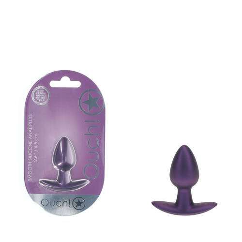 OUCH! Anal Plug - Small - Metallic Purple Metallic Purple 6.5 cm Small Butt Plug