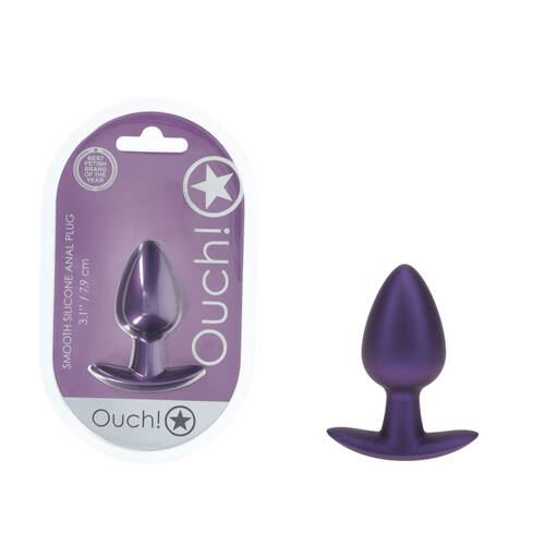 OUCH! Anal Plug - Medium - Metallic Purple Metallic Purple 7.9 cm Medium Butt Plug