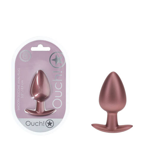 OUCH! Anal Plug - Large - Rose Gold Rose Gold 8.9 cm Large Butt Plug