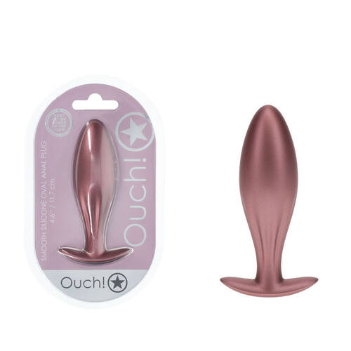 OUCH! Oval Anal Plug - Rose Gold Rose Gold 11.7 cm Butt Plug