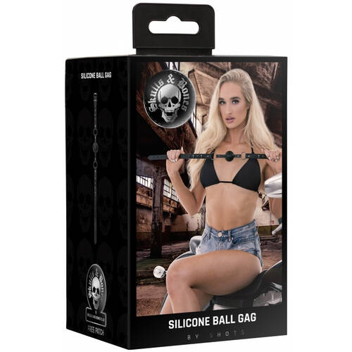 Skull & Bones Silicone Ball Gag