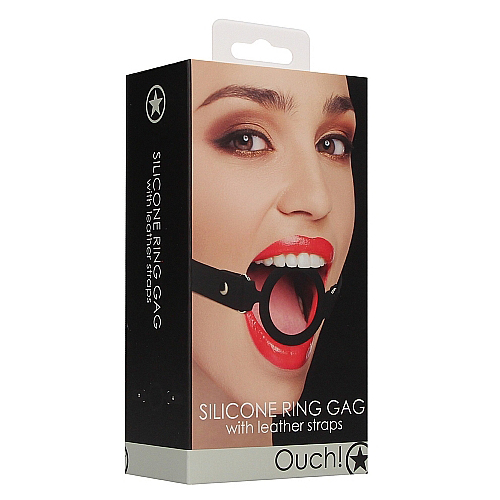 Silicone Ring Gag + Leather Strap