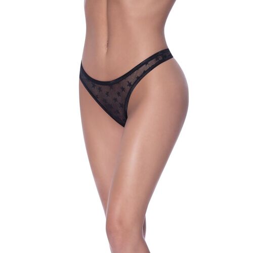 High Waist Micro Star Thong L