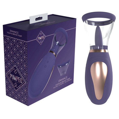 PUMPED Enhance Auto Vulva & Brest Pump - Purple Purple USB Rechargeable Ladies Pump