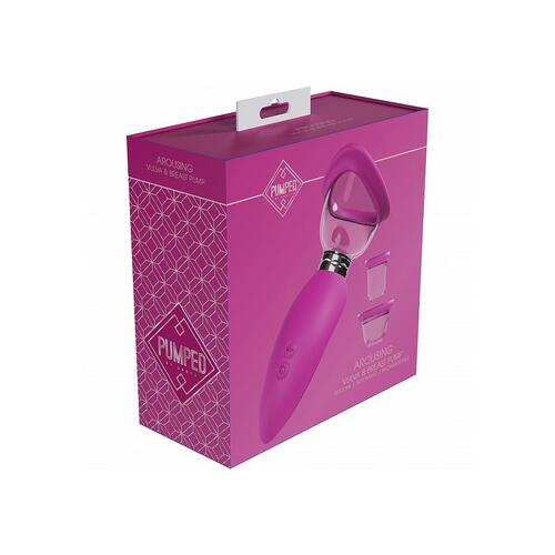 Pumped - Delightful - Automatic - 5 Speed - Silicone - Rechargeable Vulva, Clitoral, Nipple & Breast - Black