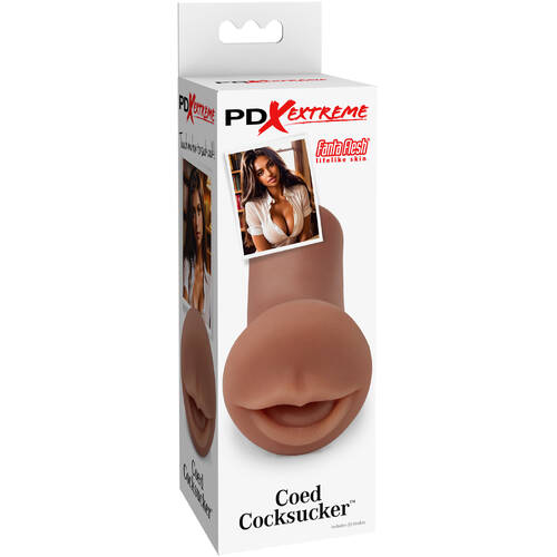 Pipedream Extreme Toyz Coed Cocksucker - Brown Brown Mouth Stroker