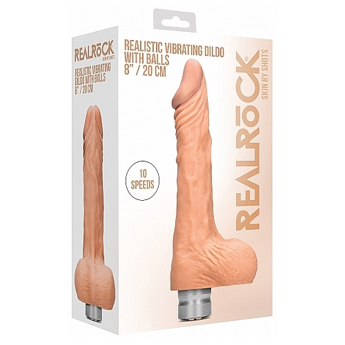 7.5" Vibrating Cock + Balls