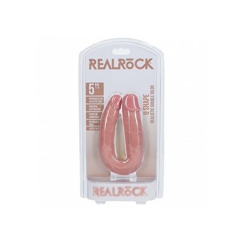 RealRock- U Shaped Double Dildo 5"