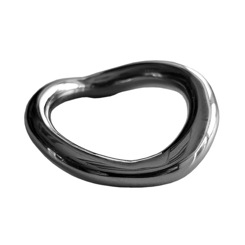 STAINLESS STEEL ERGONOMIC COCK RING 50MM