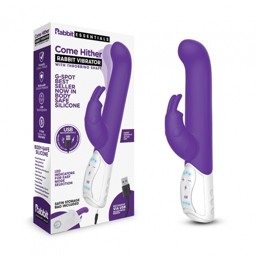 Rabbit Essentials Rechargeable come hither G-Spot Rabbit - Purple