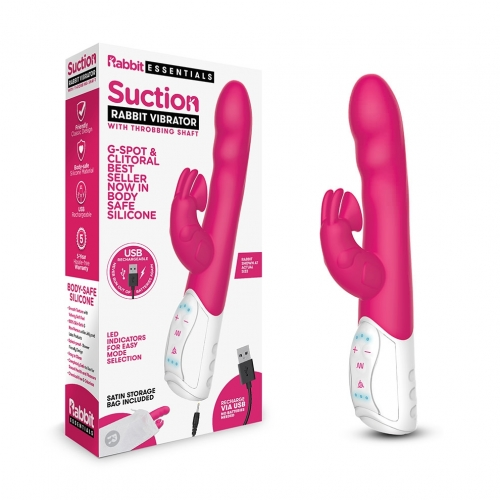 RR Rechargeable Clitoral Suction Rabbit - Hot Pink