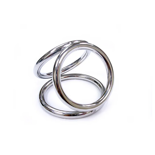 Stainless Steel Triple Cock Ring Cage (Medium) Package