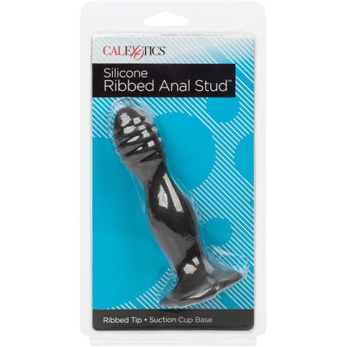 Silicone Ribbed Anal Stud 5"