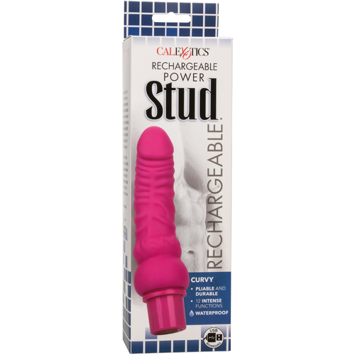 Rechargeable Power Stud Curvy Pink