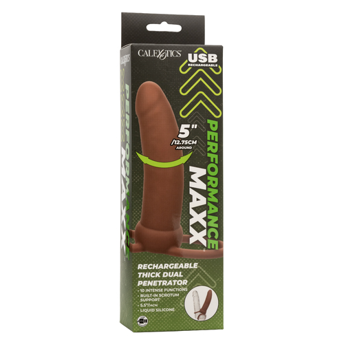 Rechargeable Thick Dual Penetrator - Brown