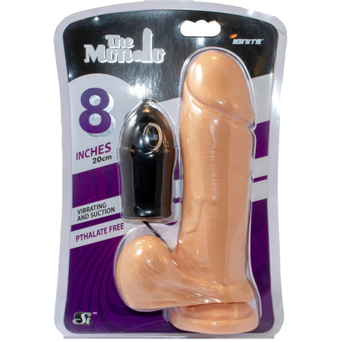 8" Vibrating Thick Cock + Balls