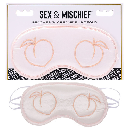 Sex & Mischief Peaches n CreaMe Blindfold Peach Eyemask