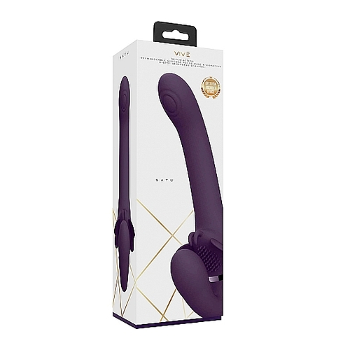 5" Satu Vibrating Strapless Strap On