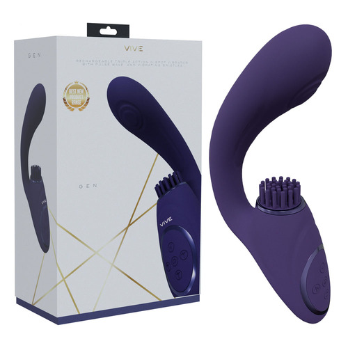 VIVE Gen - Purple Purple USB Rechargeable Triple Motor Vibrator